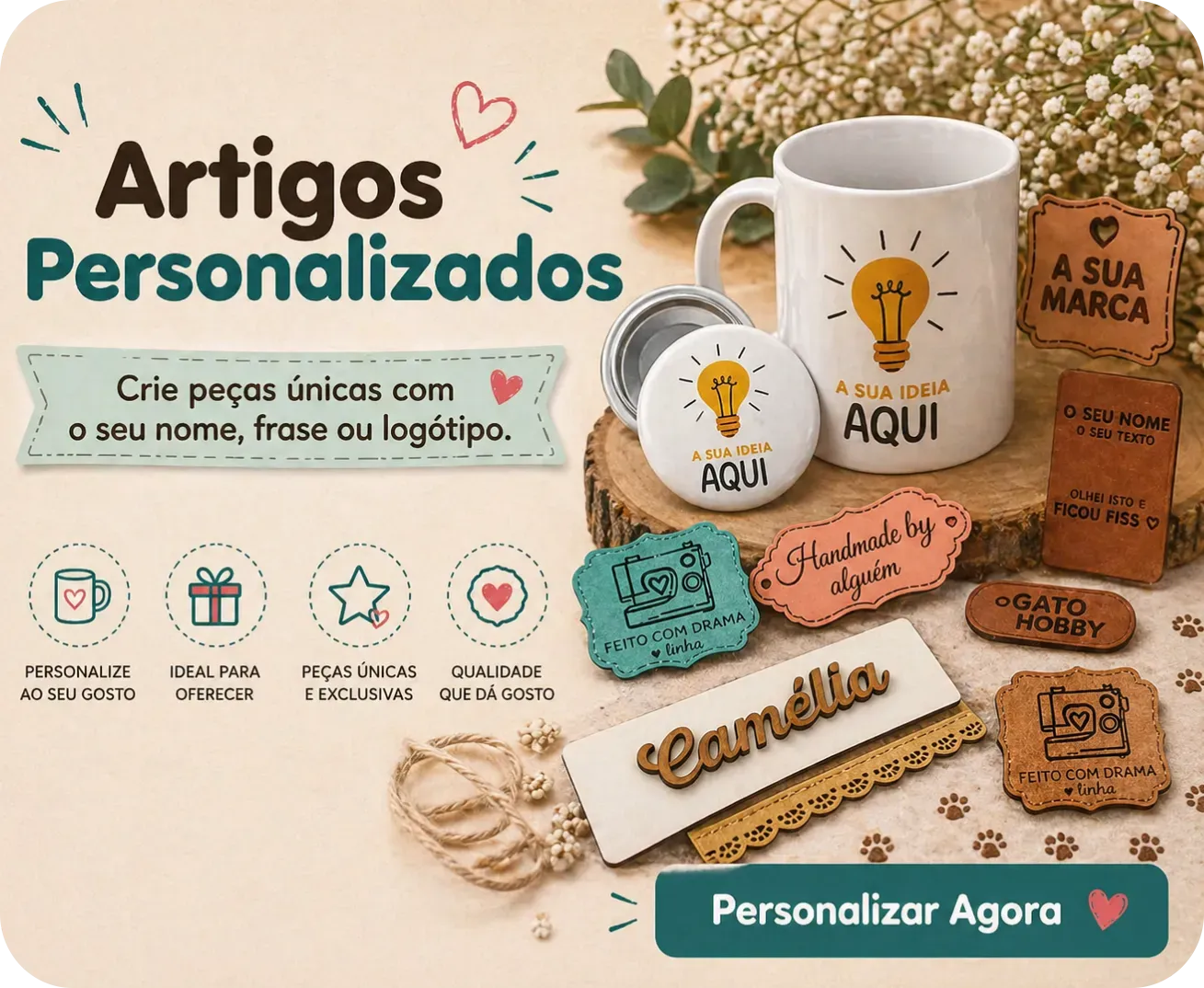 Artigos personalizados